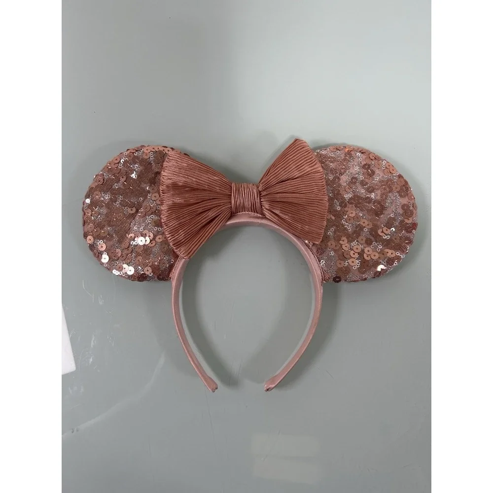 Disney‎ Minnie Ears Lot 5 Headbands Rainbow Rose Gold Sequin Bundle
